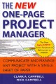 The new one-page project manager : communicate and manage any project with a single sheet of paper  Cover Image